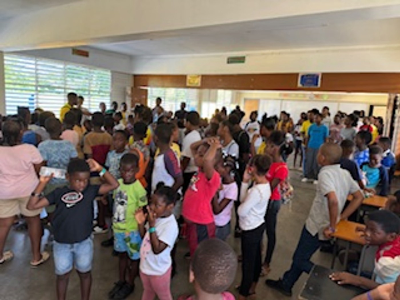 Young people gathered at MTSP’s Jamaica camp in 2024